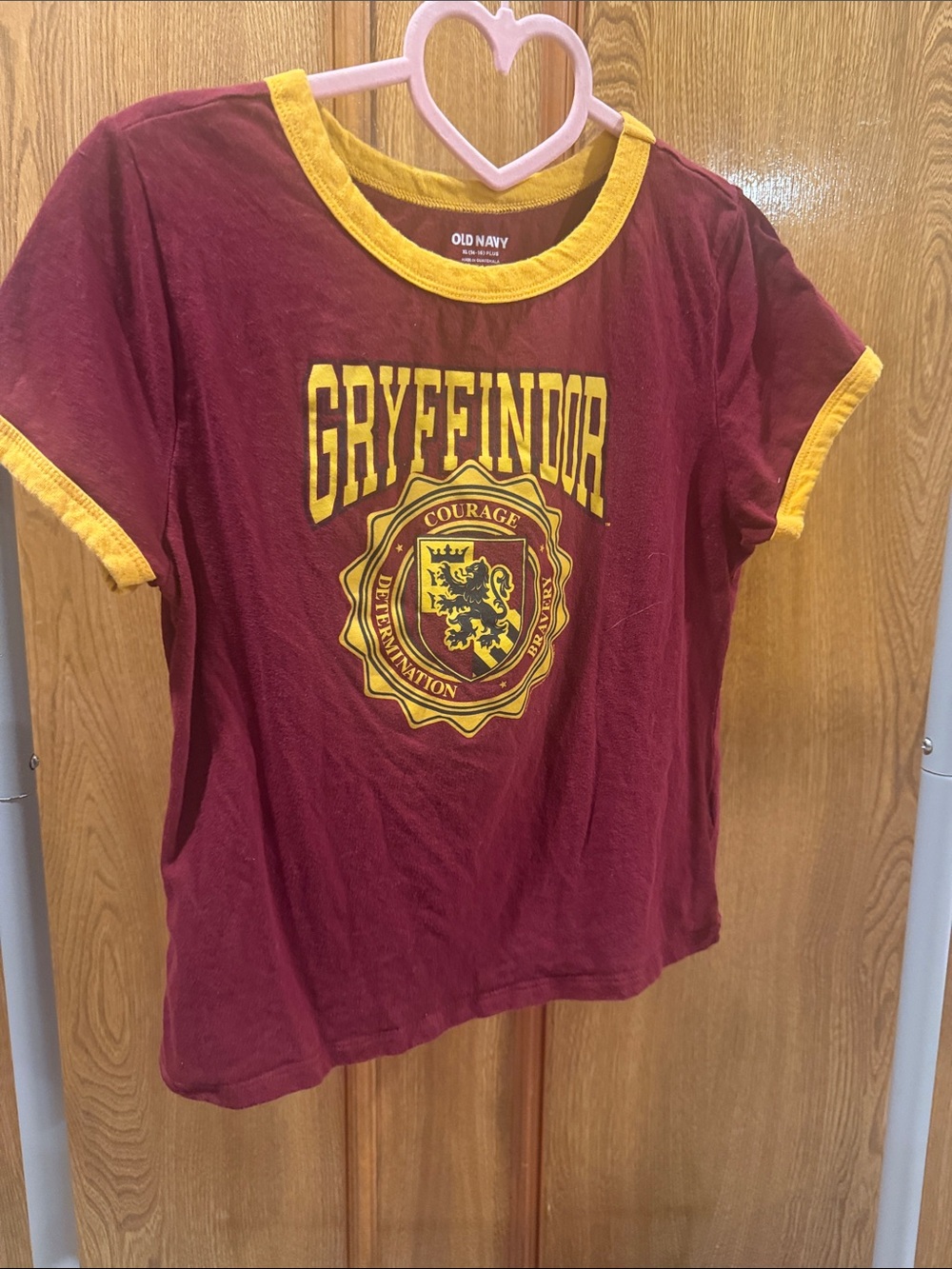 Old Navy Gryffindor Maroon and Yellow Graphic Tee